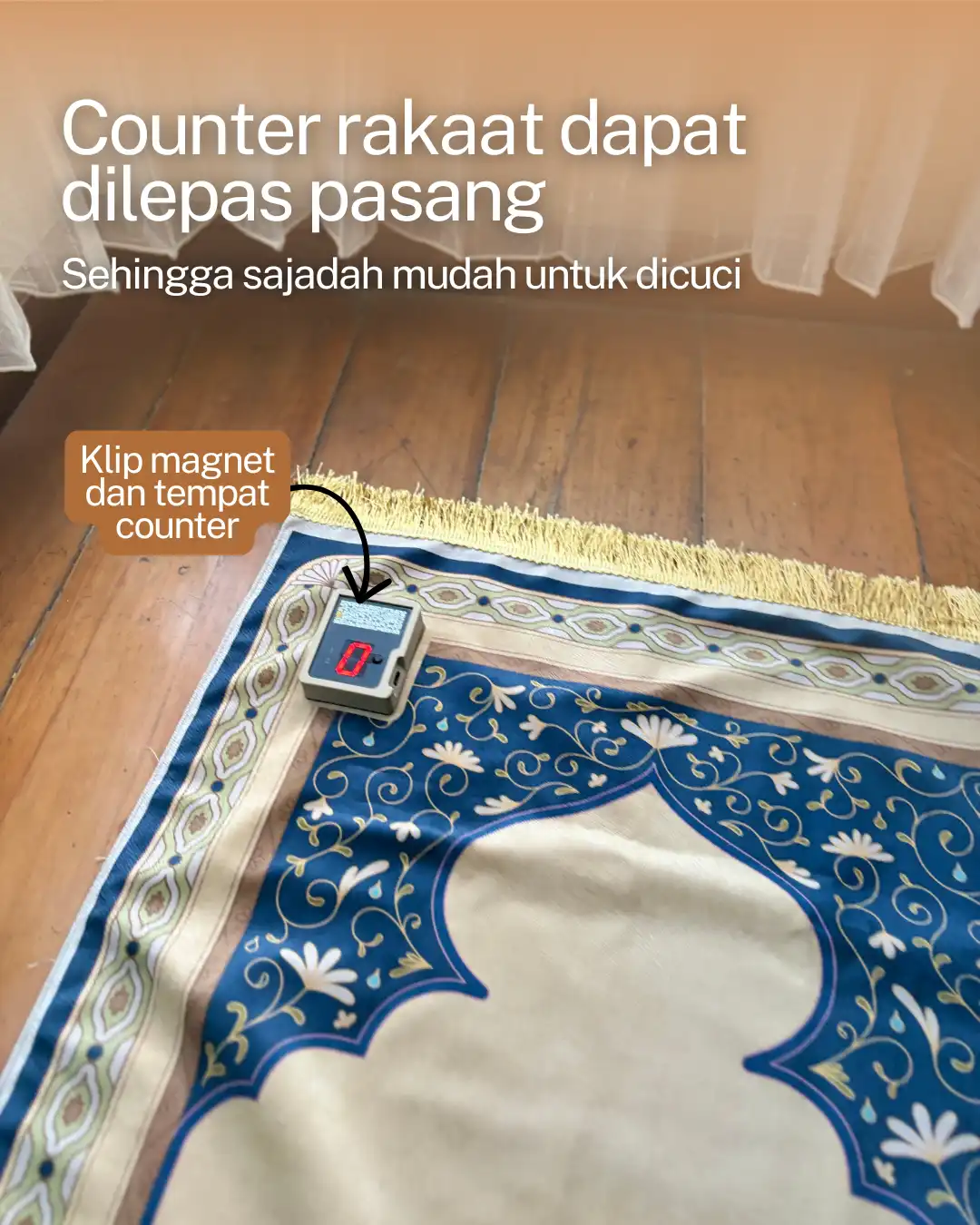 Sajadah Nawabi Digital - Motif Cokelat
